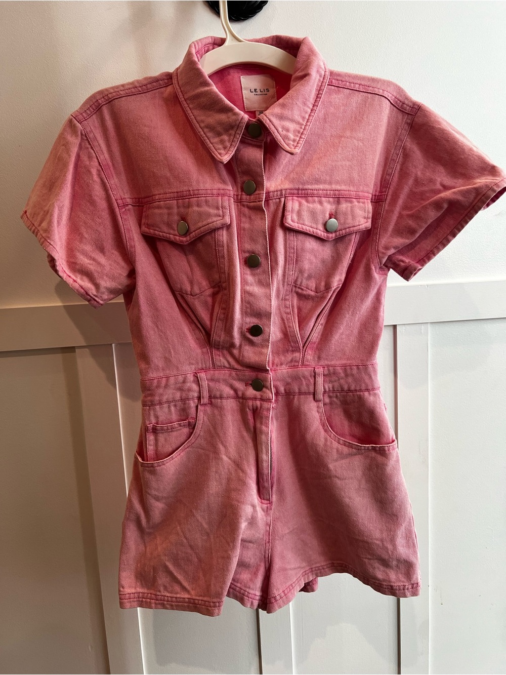 Le Lis Pink Logo Romper